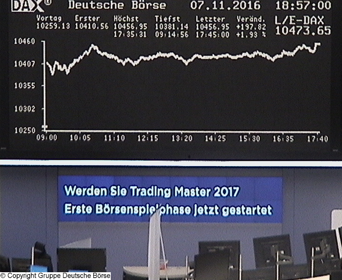 2.946.DAX Tipp-Spiel, Mittwoch, 09.11.2016,17.45 H 950834