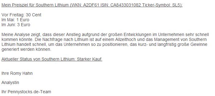 Pennystocks.de - Romy Hahn - neuester Coup...... 987362