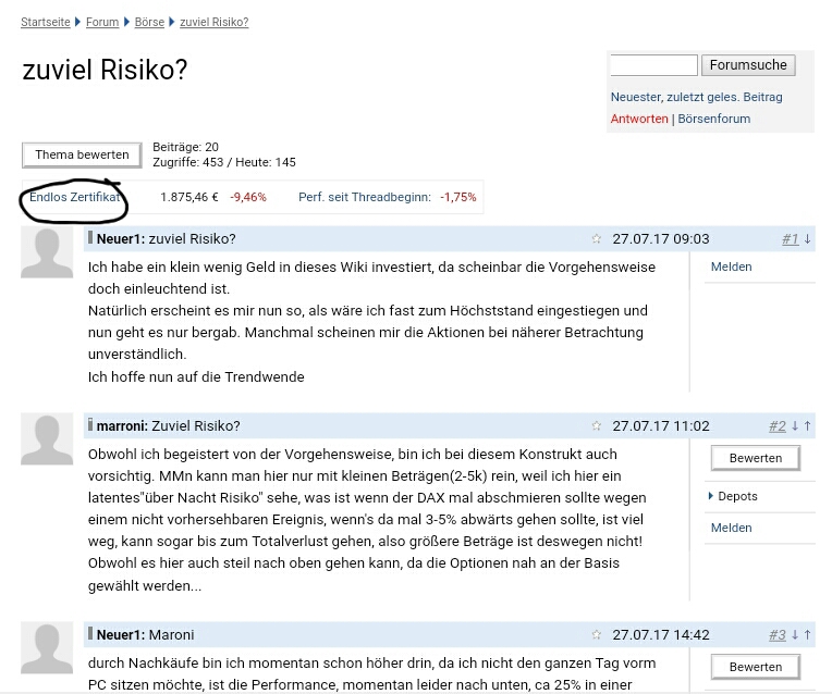 zuviel Risiko? 1004054