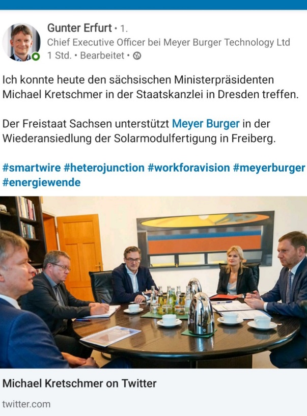 Meyer Burger Technology AG nach Fusion mit 3S 1206737