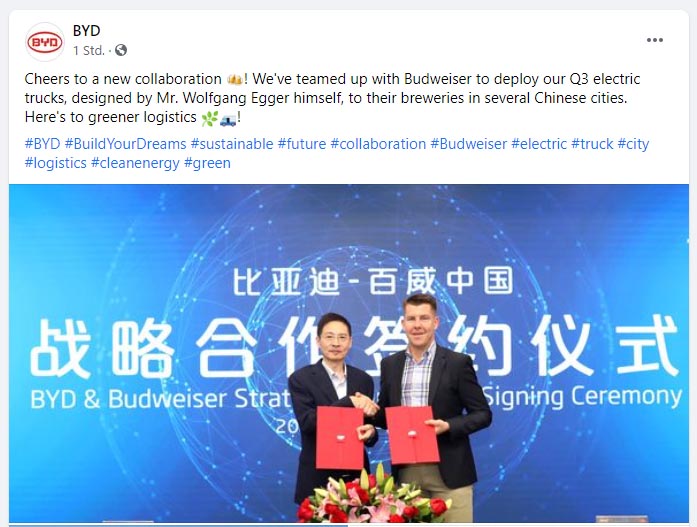 Auto- und Batterien-Herstellers BYD 1246398