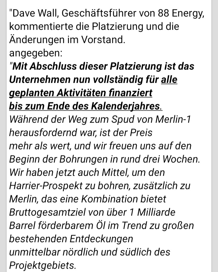 Öl-Projekt 88 Energy Project in der heißen Phase 1248926