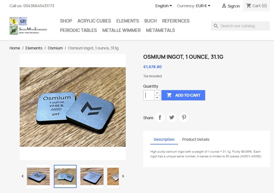 OSMIUM - das (noch) unbekannte Edelmetall ! 1343817