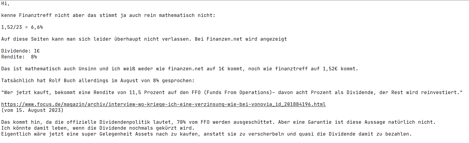 Vonovia Aktie 1393555