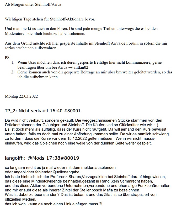 Steinhoff Informationsforum 1363204