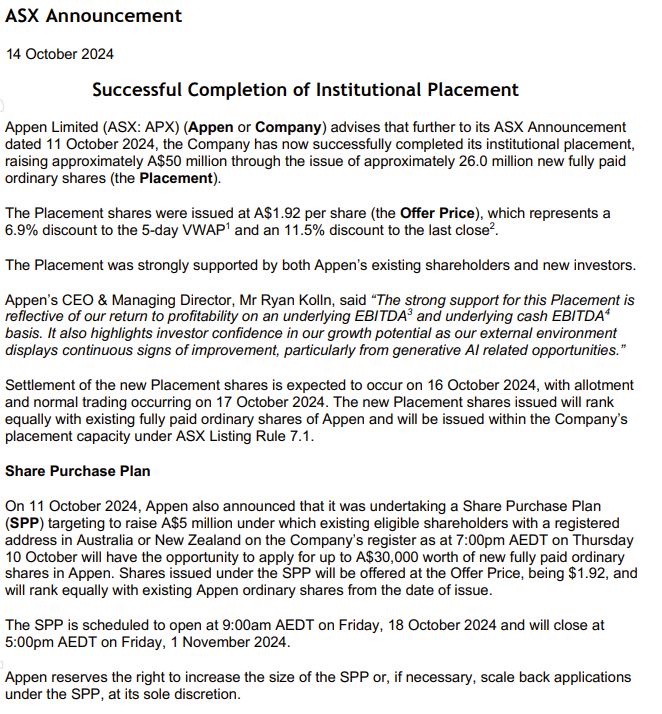 APPEN LTD - Entwicklung künstlicher Intelligenz 1451692