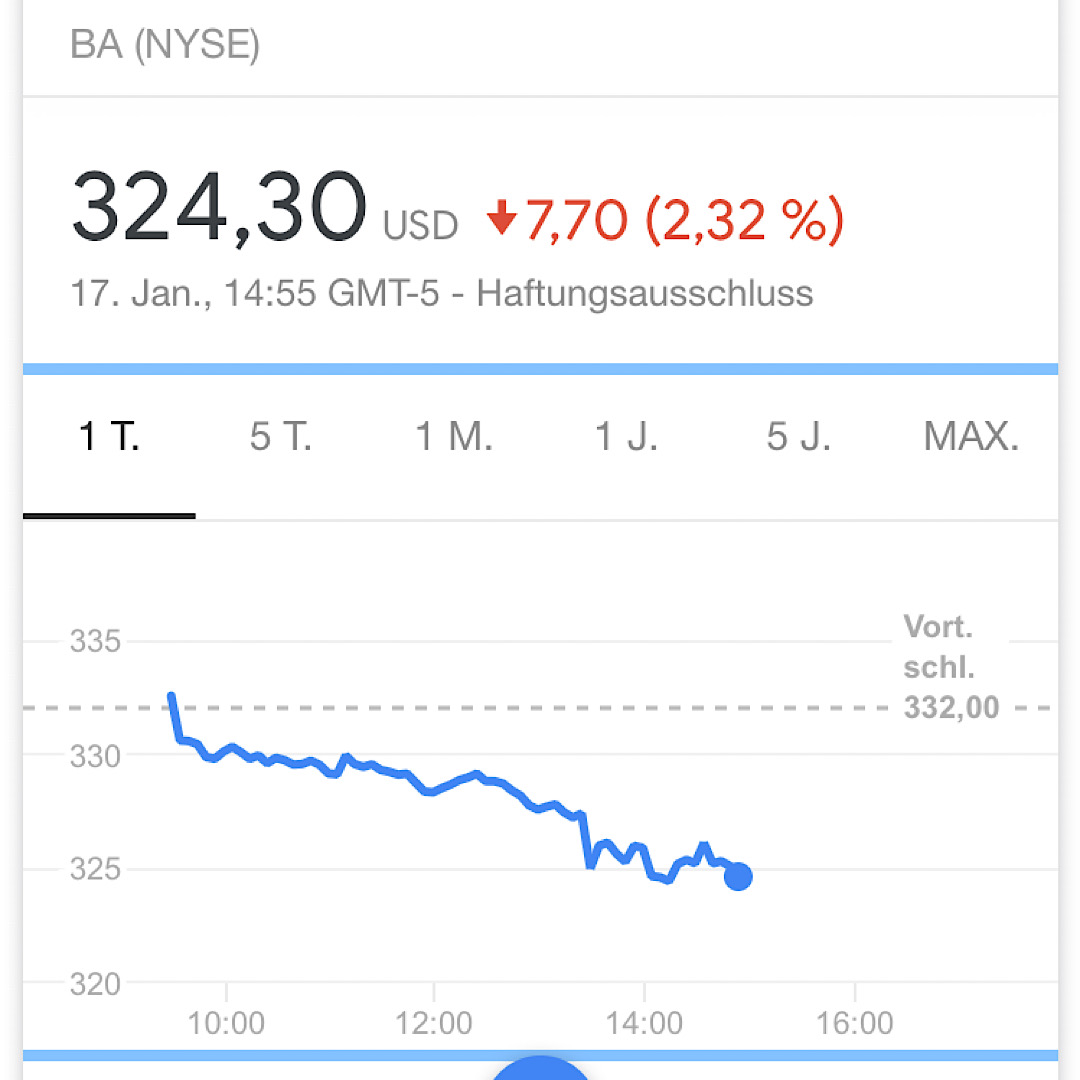 Boeing im Sturzflug 1154338