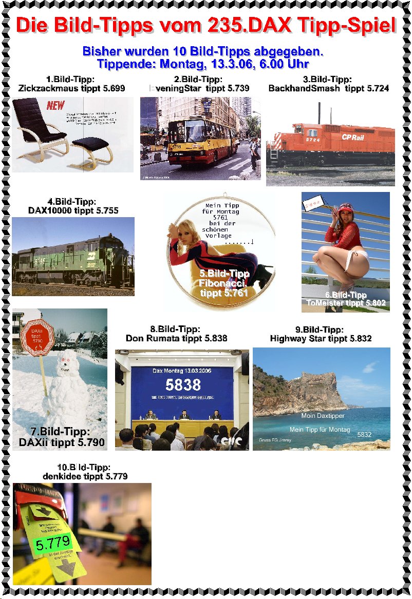 235.DAX Tipp-Spiel, Montag, 13.3.06, 17.45 Uhr, 32804