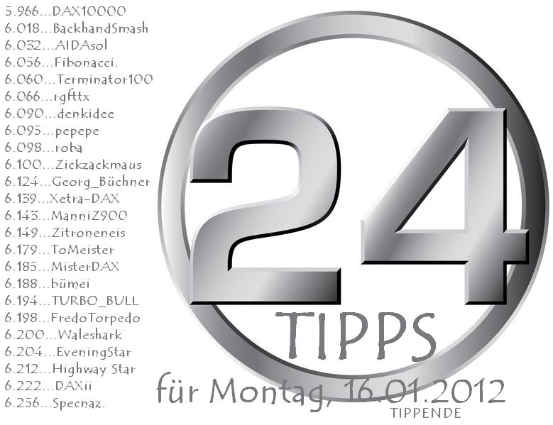 1.723.DAX Tipp-Spiel, Montag, 16.01.2012 476607