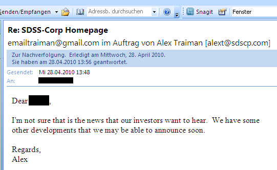 Wann geht es los bei SDSS ? 316263