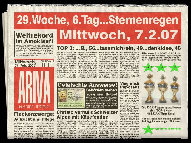 467.DAX Tipp-Spiel, Donnerstag, 08.02.07 81362