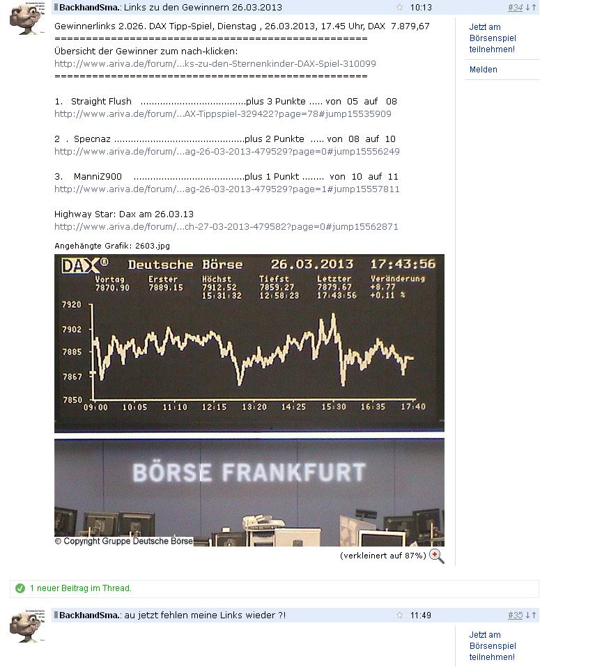2.027.DAX Tipp-Spiel, Mittwoch, 27.03.2013 591618