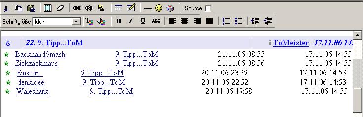 413.DAX Tipp-Spiel, Dienstag, 21.11.06 67813