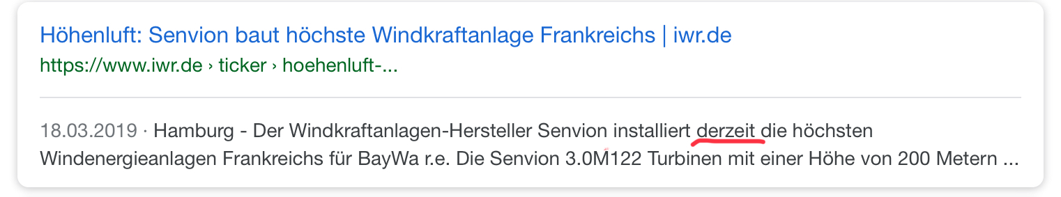 Senvion S.A. (WKN: A2AFKW) 1108631