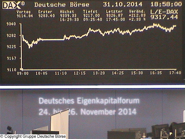 2.433.DAX Tipp-Spiel, Montag, 03.11.2014,17.45 H 770063