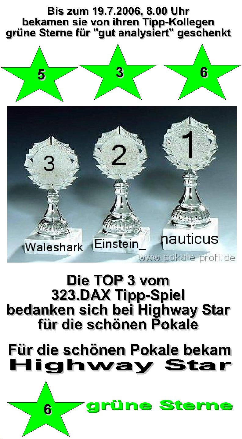 324.DAX Tipp-Spiel, Mittwoch, 19.07.06 47296