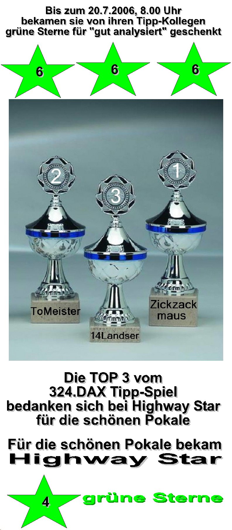 325.DAX Tipp-Spiel, Donnerstag, 20.07.06 47469