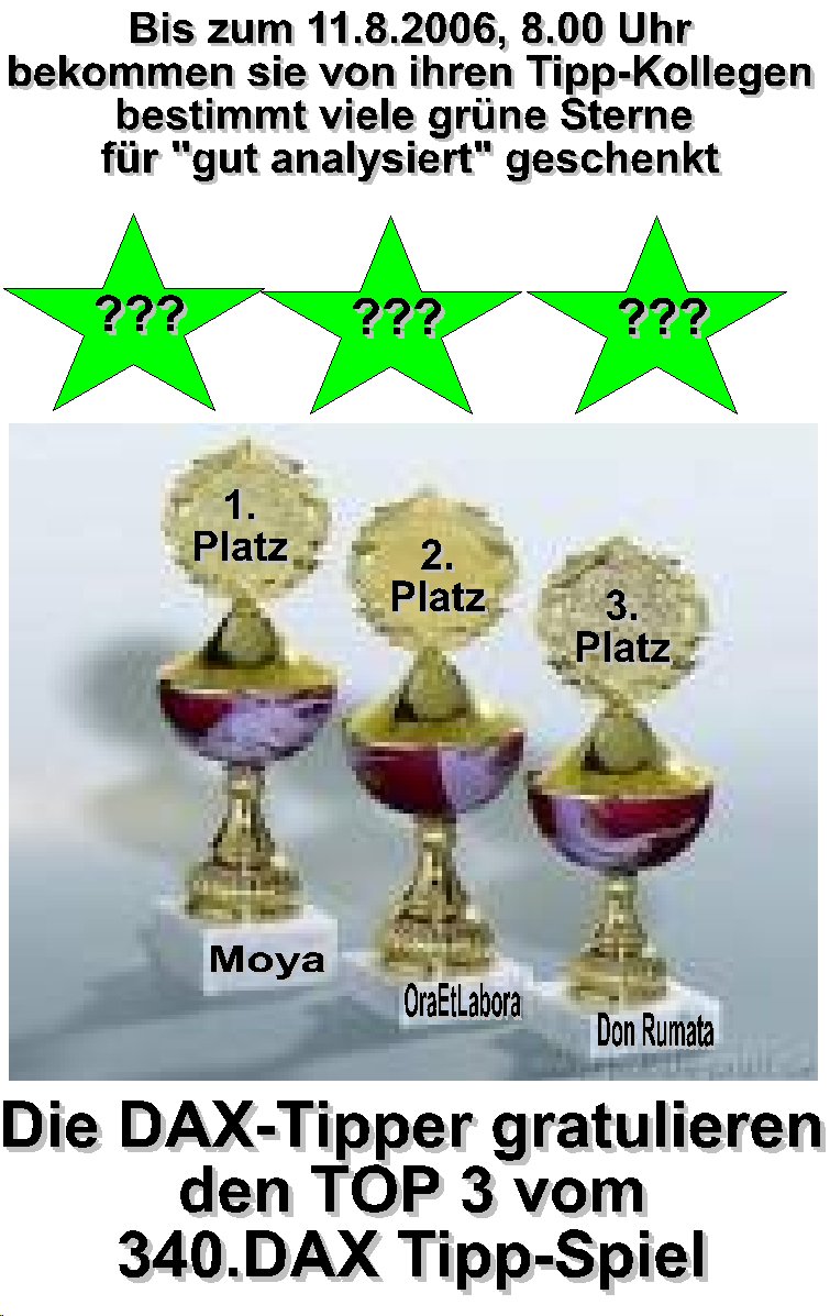 340.DAX Tipp-Spiel, Donnerstag, 10.08.06 50949