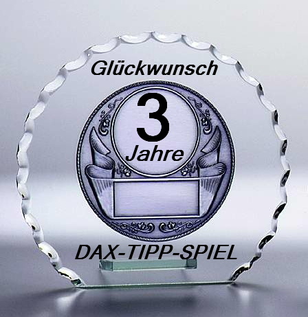 Am 19.4.2008 wird das DAX Tipp-Spiel 3 Jahre alt 160085