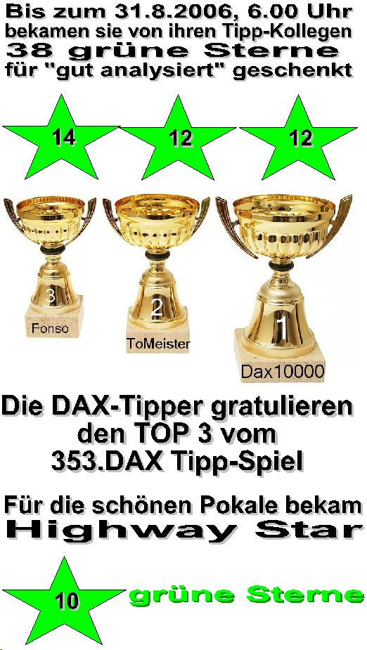 355.DAX Tipp-Spiel, Donnerstag, 31.08.06 54654