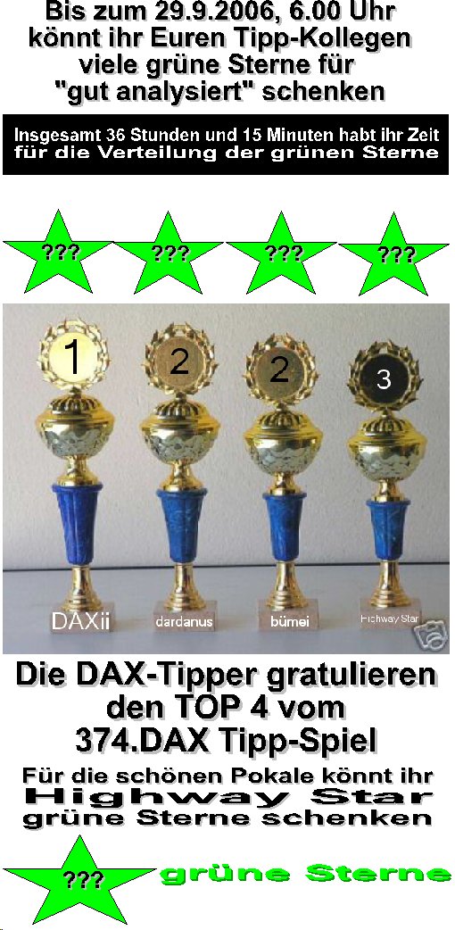 375.DAX Tipp-Spiel, Donnerstag, 28.09.06 59134