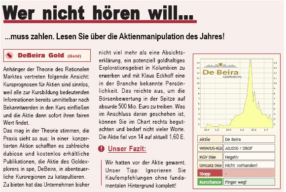 Ehrlichkeit an der Börse ! 46995
