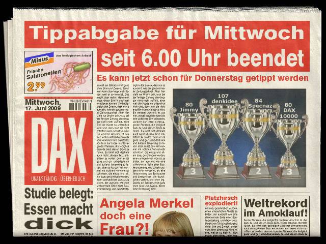 1.147.DAX Tipp-Spiel, Donnerstag, 15.10.09 266661