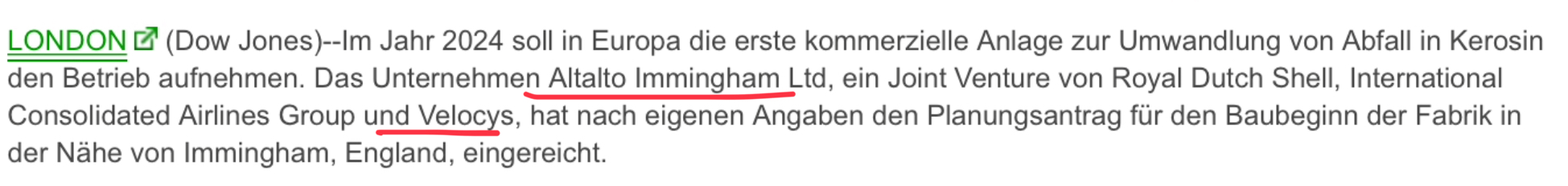 Velocys Aktie mit viel Potential ! 1164544