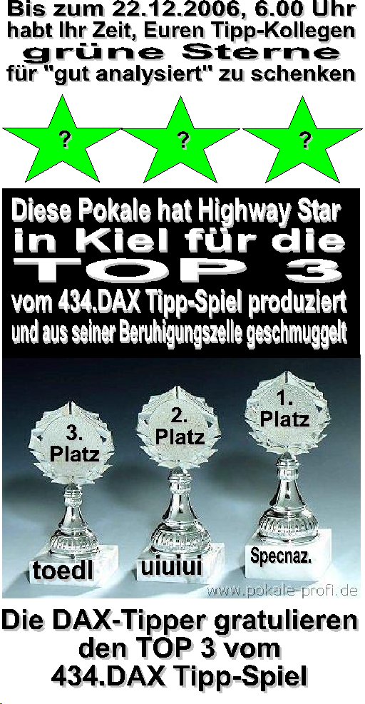 434.DAX Tipp-Spiel, Mittwoch, 20.12.06 72969