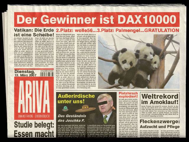 491.DAX Tipp-Spiel, Mittwoch, 14.03.07 87367