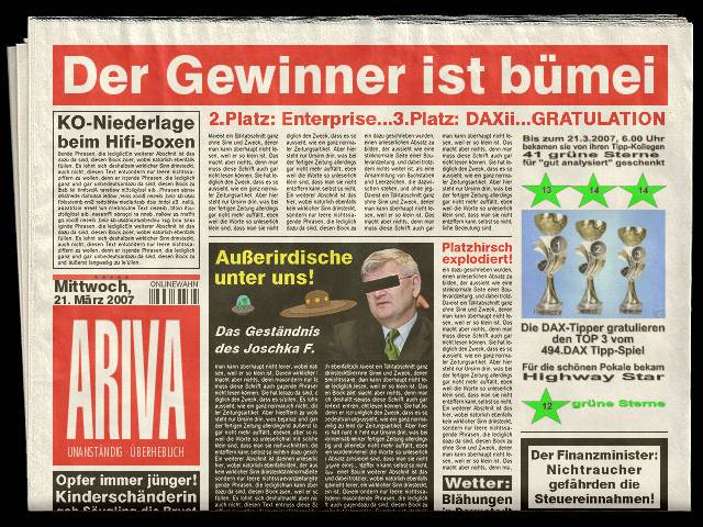 497.DAX Tipp-Spiel, Donnerstag, 22.03.07, 17.45 Uh 88933