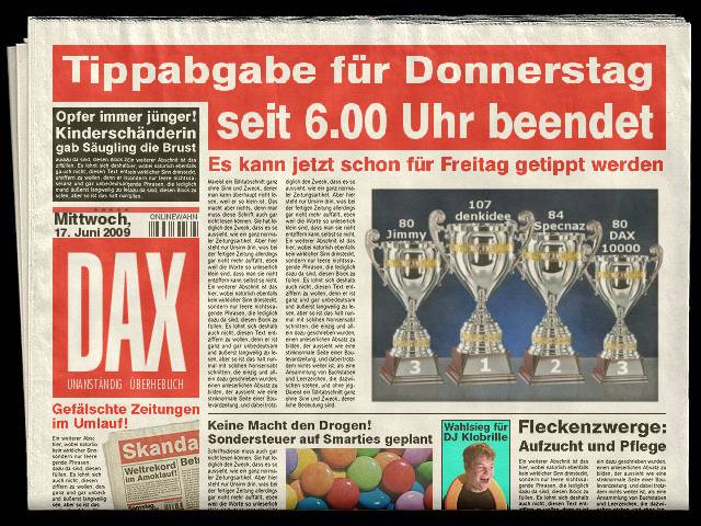 1.311.DAX Tipp-Spiel, Donnerstag, 10.06.10 325582