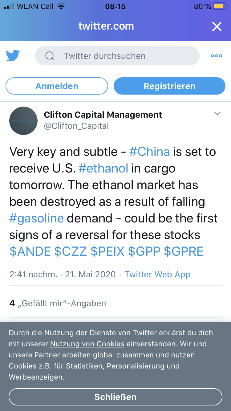 Goldman Sachs und Pacific Ethanol 1179904