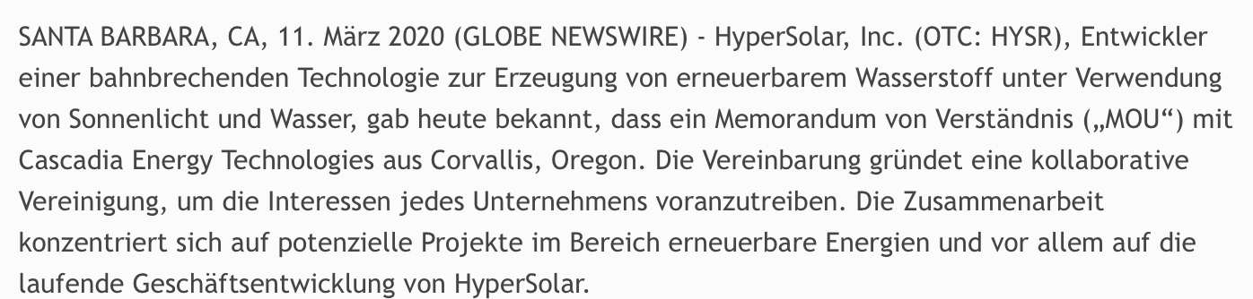 Hypersolar im Jahr der Brennstoffzelle 2014 1165670