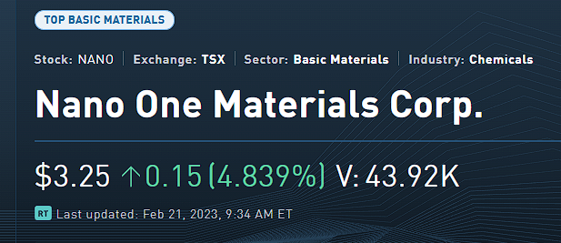 Nano One - Lithium läuft, die auch bald? 1358469