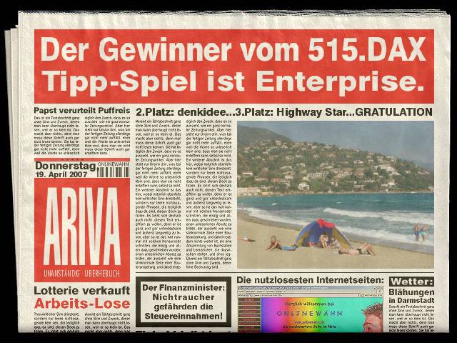 515.DAX Tipp-Spiel, Donnerstag, 19.04.07 93503