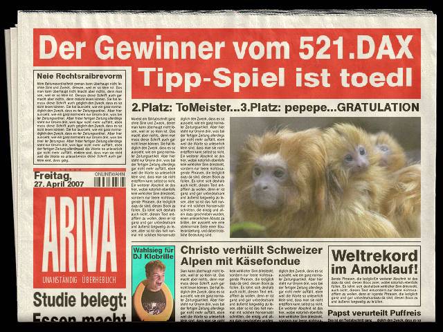 521.DAX Tipp-Spiel, Freitag, 27.04.07 95063