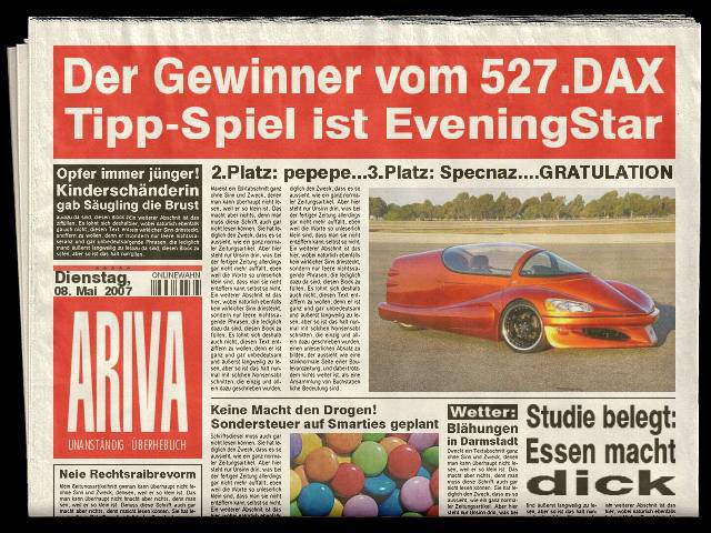 527.DAX Tipp-Spiel, Dienstag, 08.05.07 96785