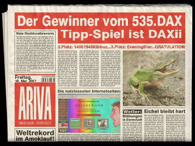 535.DAX Tipp-Spiel, Freitag, 18.05.07 98789