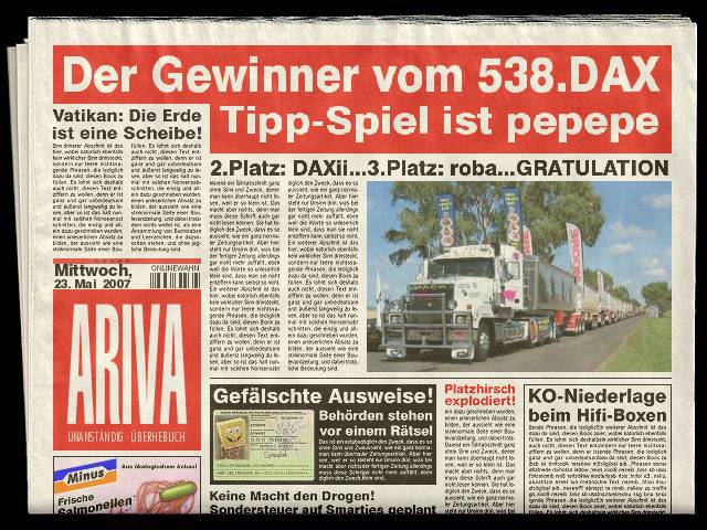 538.DAX Tipp-Spiel, Mittwoch, 23.05.07 99555