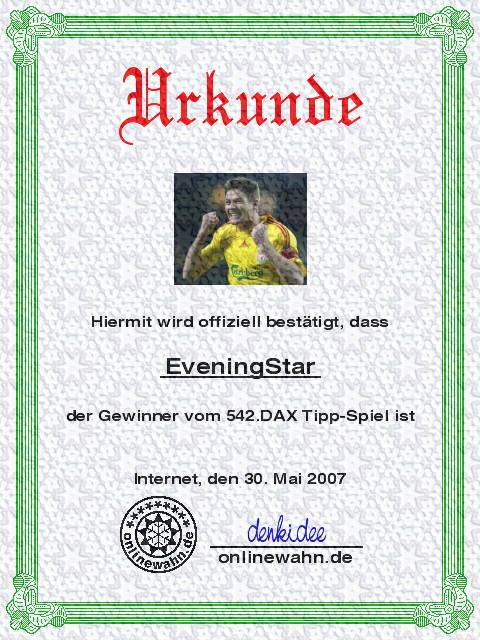 542.DAX Tipp-Spiel, Mittwoch, 30.05.07 100735