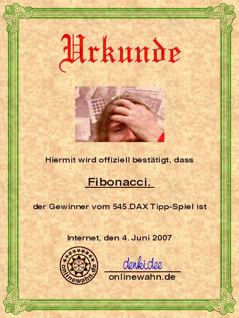 545.DAX Tipp-Spiel, Montag, 04.06.07 101505