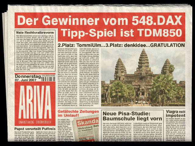 549.DAX Tipp-Spiel, Freitag, 08.06.07 102162