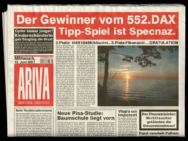 553.DAX Tipp-Spiel, Donnerstag, 14.06.07 103269