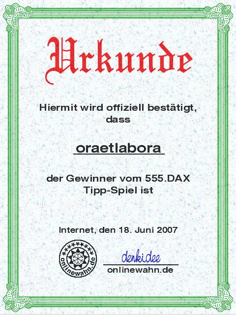 555.DAX Tipp-Spiel, Montag, 18.06.07 104062