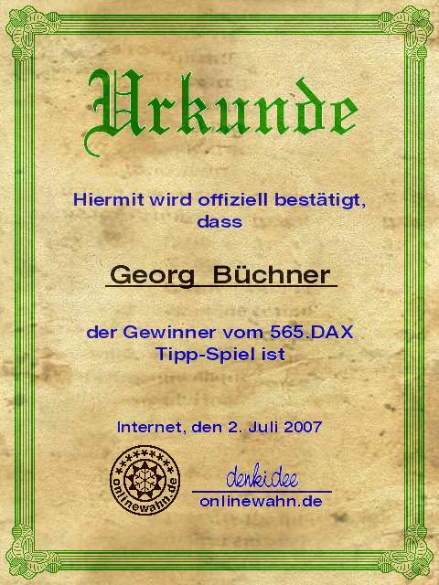 564.DAX Tipp-Spiel, Freitag, 29.06.07 106672