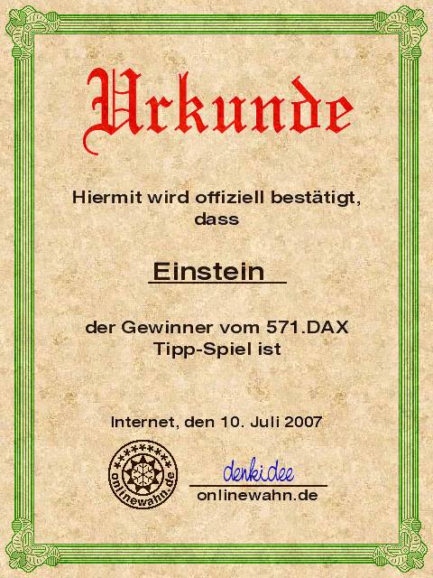 570.DAX Tipp-Spiel, Montag, 09.07.07 108138