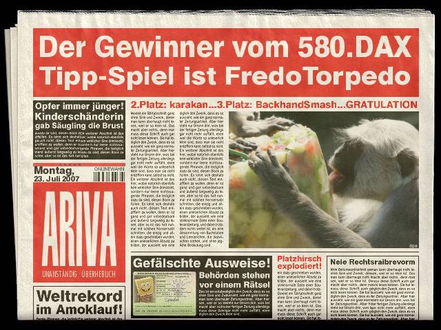 581.DAX Tipp-Spiel, Dienstag, 24.07.07 110584
