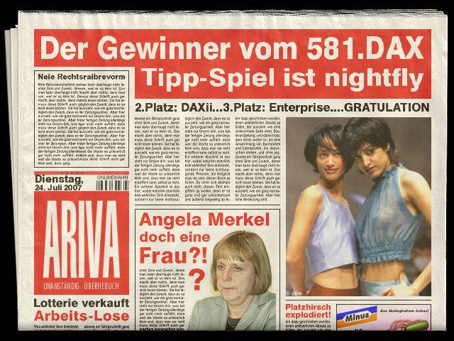 581.DAX Tipp-Spiel, Dienstag, 24.07.07 110700
