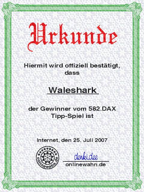 581.DAX Tipp-Spiel, Dienstag, 24.07.07 110885
